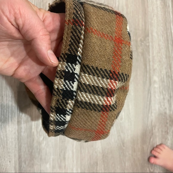 Vintage paperboy or newsboy brown plaid hat - Picture 3 of 7